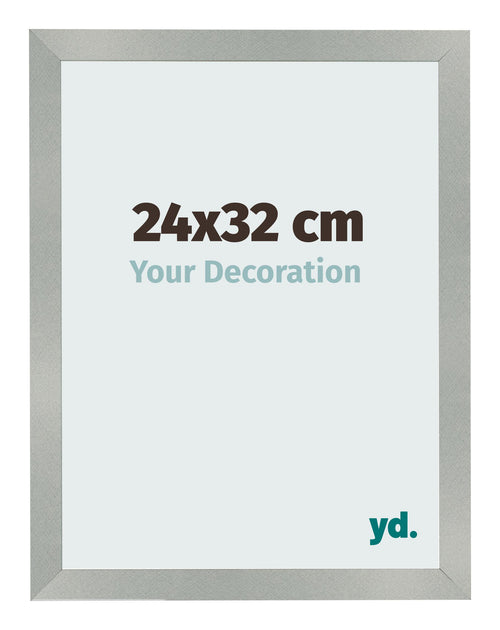 Fotolijst 24x32cm Aluminium Geborsteld MDF Bologna Voorzijde Maat | Yourdecoration.nl