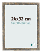 Fotolijst 24x32cm Blauw Goud Gemeleerd MDF Bologna Voorzijde Maat | Yourdecoration.nl