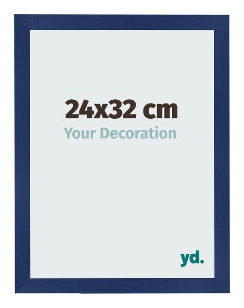 Fotolijst 24x32cm Donkerblauw Geveegd MDF Bologna Voorzijde Maat | Yourdecoration.nl