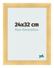 Fotolijst 24x32cm Goud Mat MDF Pisa Voorzijde Maat | Yourdecoration.nl