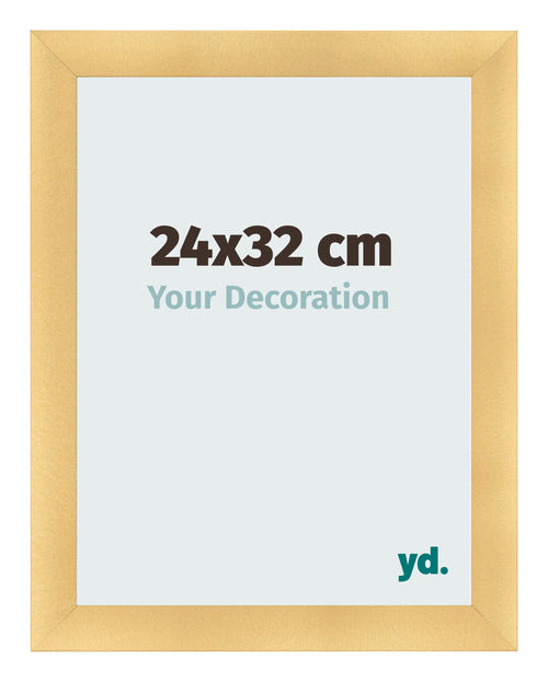 Fotolijst 24x32cm Goud Mat MDF Pisa Voorzijde Maat | Yourdecoration.nl