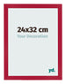 Fotolijst 24x32cm Rood MDF Bologna Voorzijde Maat | Yourdecoration.nl