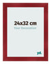 Fotolijst 24x32cm Wijnrood Geveegd MDF Pisa Voorzijde Maat | Yourdecoration.nl