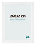 Fotolijst 24x32cm Wit Hoogglans MDF Pisa Voorzijde Maat | Yourdecoration.nl