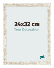 Fotolijst 24x32cm Wit Vintage MDF Bologna Voorzijde Maat | Yourdecoration.nl