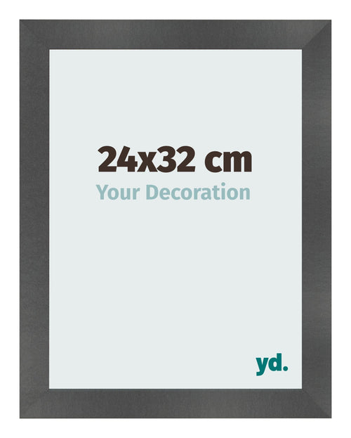 Fotolijst 24x32cm Zwart Mat MDF Pisa Voorzijde Maat | Yourdecoration.nl