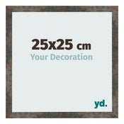 Fotolijst 25x25 cm Geoxideerd Metaal MDF Bologna Voorzijde Maat | Yourdecoration.nl