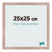 Fotolijst 25x25 cm Oudroze MDF Bologna Voorzijde Maat | Yourdecoration.nl