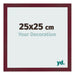 Fotolijst 25x25 cm Wijnrood Geveegd MDF Bologna Voorzijde Maat | Yourdecoration.nl