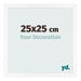 Fotolijst 25x25 cm Wit Mat MDF Bologna Voorzijde Maat | Yourdecoration.nl