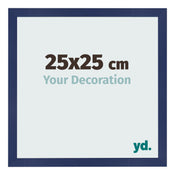 Fotolijst 25x25cm Donkerblauw Geveegd MDF Bologna Voorzijde Maat | Yourdecoration.nl