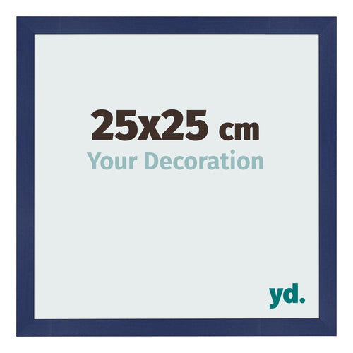 Fotolijst 25x25cm Donkerblauw Geveegd MDF Bologna Voorzijde Maat | Yourdecoration.nl