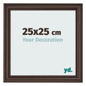 Fotolijst 25x25cm Eiken Donker MDF Lazio Voorzijde Maat | Yourdecoration.nl