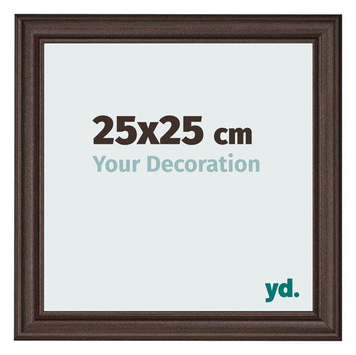 Fotolijst 25x25cm Eiken Donker MDF Lazio Voorzijde Maat | Yourdecoration.nl