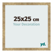 Fotolijst 25x25cm Goud Antiek MDF Bologna Voorzijde Maat | Yourdecoration.nl