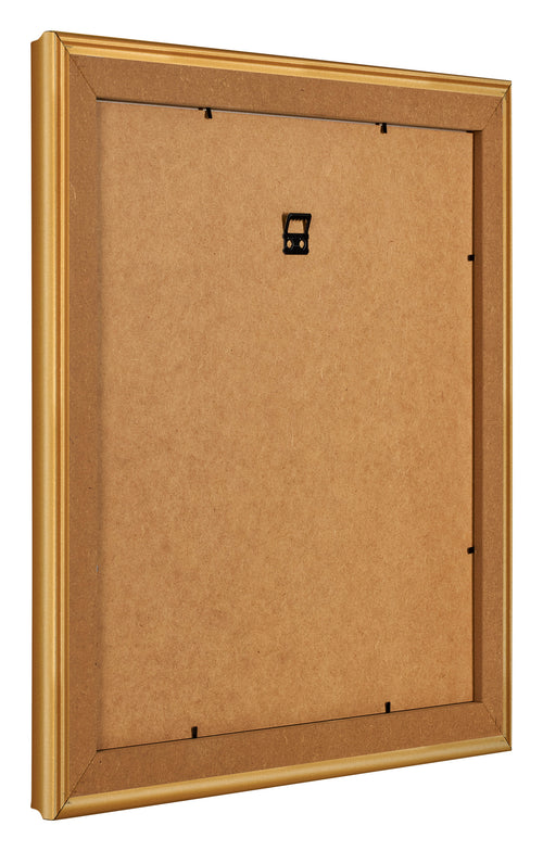 Fotolijst 25x25cm Goud Mat MDF Lazio Achterzijde Schuin | Yourdecoration.nl