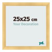 Fotolijst 25x25cm Goud Mat MDF Pisa Voorzijde Maat | Yourdecoration.nl