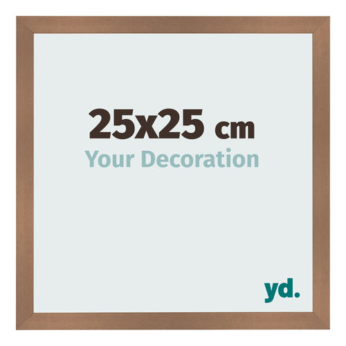 Fotolijst 25x25cm Koper Decor MDF Bologna Voorzijde Maat | Yourdecoration.nl