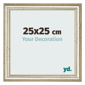 Fotolijst 25x25cm Metaalglans MDF Lazio Voorzijde Maat | Yourdecoration.nl