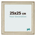 Fotolijst 25x25cm Metaalglans MDF Lazio Voorzijde Maat | Yourdecoration.nl