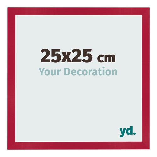 Fotolijst 25x25cm Rood MDF Bologna Voorzijde Maat | Yourdecoration.nl