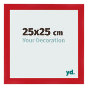 Fotolijst 25x25cm Rood MDF Pisa Voorzijde Maat | Yourdecoration.nl