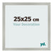 Fotolijst 25x25cm Zilver Mat MDF Bologna Voorzijde Maat | Yourdecoration.nl