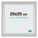 Fotolijst 25x25cm Zilver Mat MDF Lazio Voorzijde Maat | Yourdecoration.nl