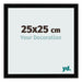 Fotolijst 25x25cm Zwart Hoogglans MDF Bologna Voorzijde Maat | Yourdecoration.nl