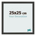 Fotolijst 25x25cm Zwart Houtnerf MDF Bologna Voorzijde Maat | Yourdecoration.nl