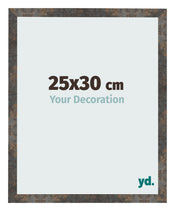 Fotolijst 25x30 cm Geoxideerd Metaal MDF Bologna Voorzijde Maat | Yourdecoration.nl