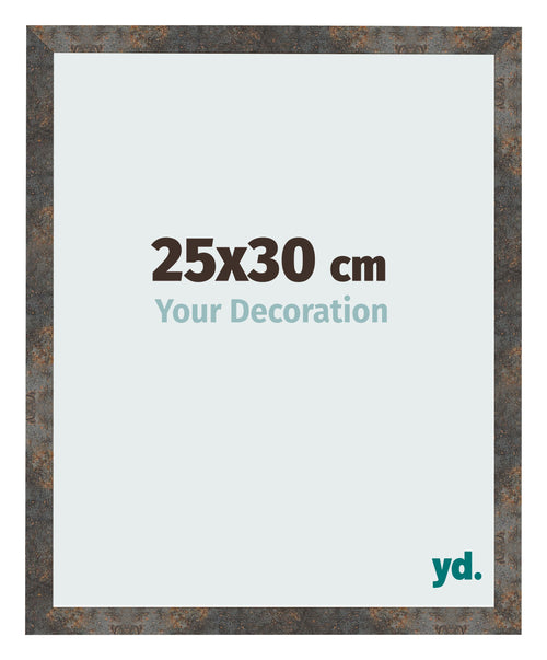 Fotolijst 25x30 cm Geoxideerd Metaal MDF Bologna Voorzijde Maat | Yourdecoration.nl