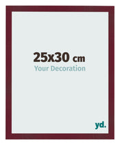 Fotolijst 25x30 cm Wijnrood Geveegd MDF Bologna Voorzijde Maat | Yourdecoration.nl