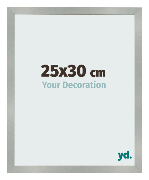 Fotolijst 25x30cm Aluminium Geborsteld MDF Bologna Voorzijde Maat | Yourdecoration.nl