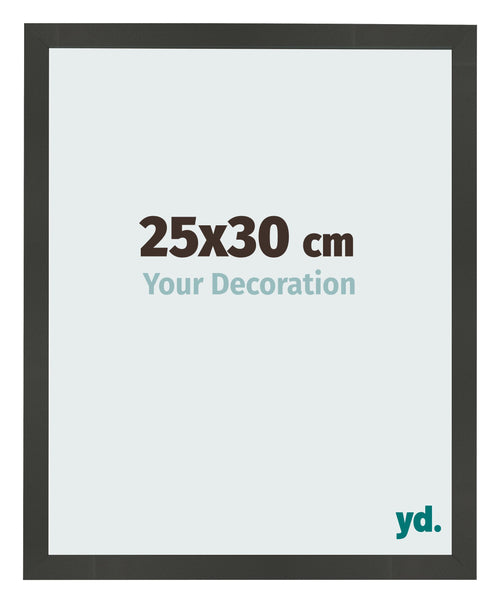 Fotolijst 25x30cm Antraciet MDF Bologna Voorzijde Maat | Yourdecoration.nl