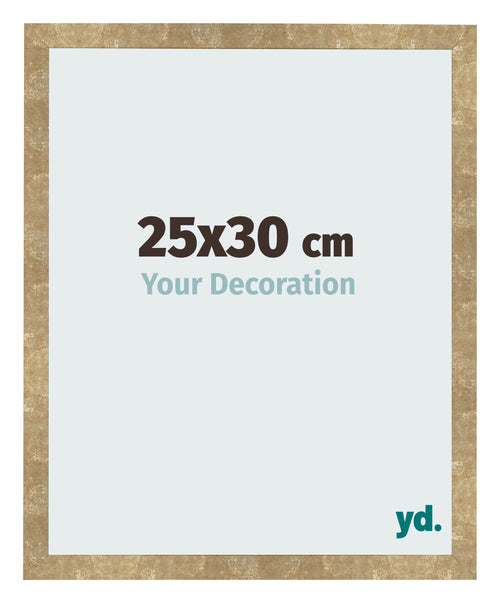 Fotolijst 25x30cm Goud Antiek MDF Bologna Voorzijde Maat | Yourdecoration.nl