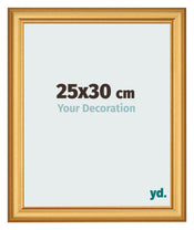 Fotolijst 25x30cm Goud Mat MDF Lazio Voorzijde Maat | Yourdecoration.nl
