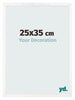 Fotolijst 25x35 cm Wit Hoogglans MDF Bologna Voorzijde Maat | Yourdecoration.nl