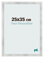 Fotolijst 25x35cm Aluminium Geborsteld MDF Pisa Voorzijde Maat | Yourdecoration.nl