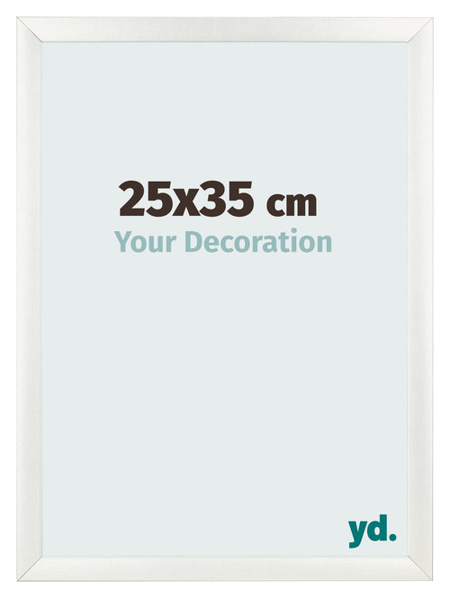 Fotolijst 25x35cm Wit Geveegd MDF Pisa Voorzijde Maat | Yourdecoration.nl