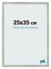 Fotolijst 25x35cm Zilver Mat MDF Bologna Voorzijde Maat | Yourdecoration.nl