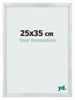 Fotolijst 25x35cm Zilver Mat MDF Pisa Voorzijde Maat | Yourdecoration.nl
