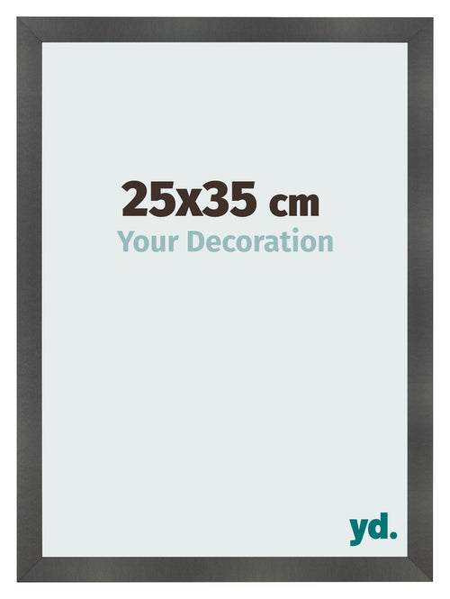 Fotolijst 25x35cm Zwart Mat MDF Pisa Voorzijde Maat | Yourdecoration.nl