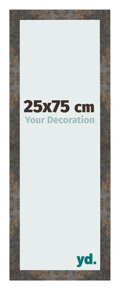 Fotolijst 25x75 cm Geoxideerd Metaal MDF Bologna Voorzijde Maat | Yourdecoration.nl