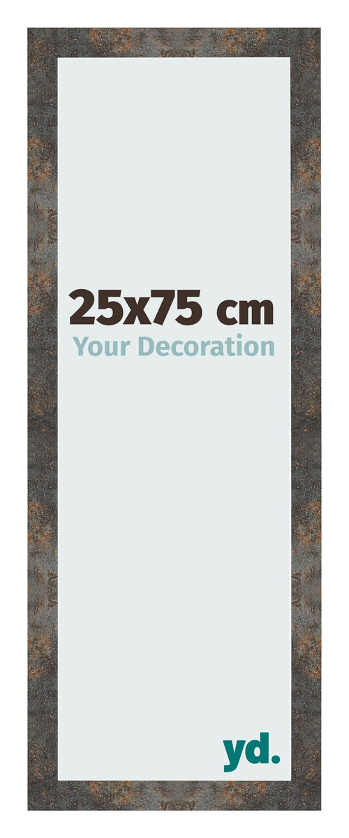 Fotolijst 25x75 cm Geoxideerd Metaal MDF Bologna Voorzijde Maat | Yourdecoration.nl