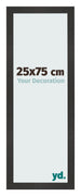 Fotolijst 25x75 cm Zwart Mat MDF Bologna Voorzijde Maat | Yourdecoration.nl