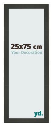 Fotolijst 25x75cm Antraciet MDF Bologna Voorzijde Maat | Yourdecoration.nl