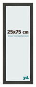 Fotolijst 25x75cm Antraciet MDF Bologna Voorzijde Maat | Yourdecoration.nl