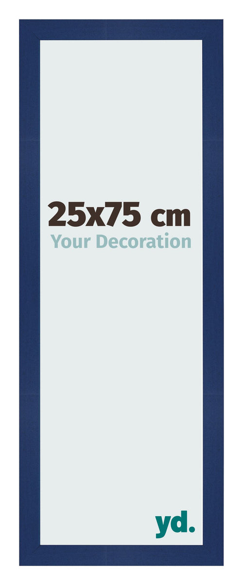 Fotolijst 25x75cm Donkerblauw Geveegd MDF Bologna Voorzijde Maat | Yourdecoration.nl