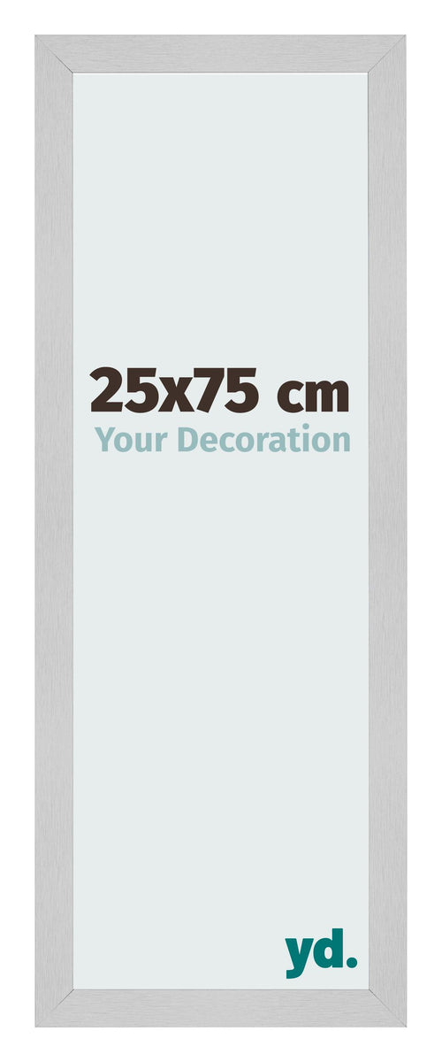 Fotolijst 25x75cm Edelstaal MDF Bologna Voorzijde Maat | Yourdecoration.nl